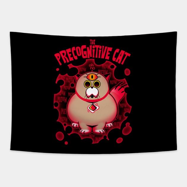 The precognitive cat! Tapestry by TheTeenosaur