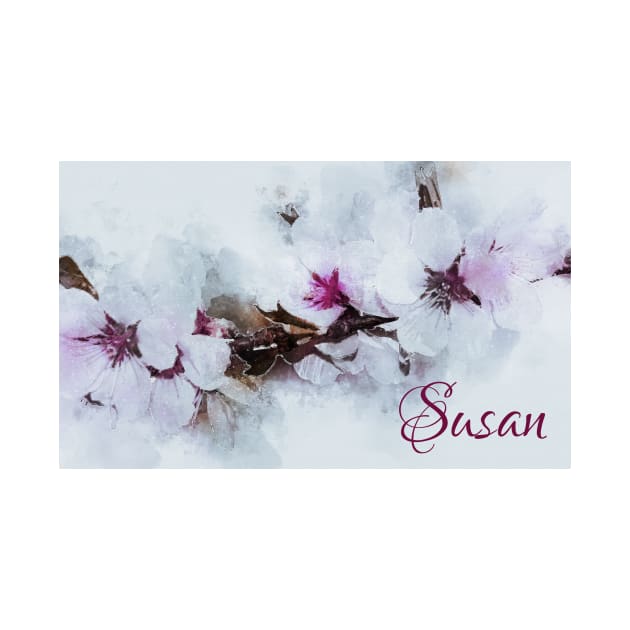 Cherry Blossom Designer Artwork Name Susan by Qwerdenker