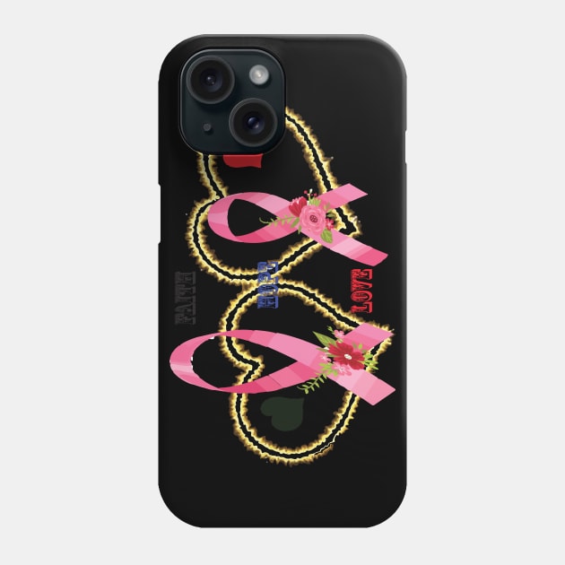 Breast Cancer, Pink Ribbon Phone Case by busines_night