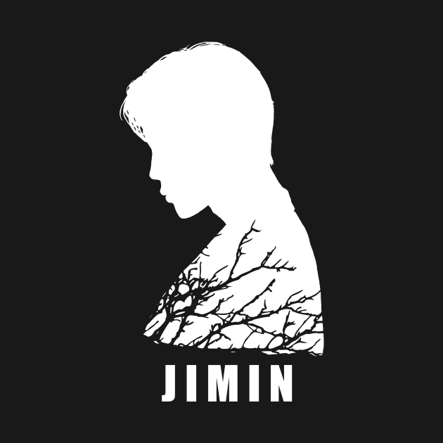 BTS Chim chim side silhouette (white and branches) | BTS Army kpop by Vane22april