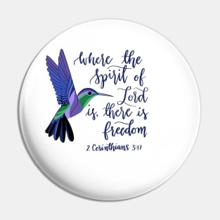 Hummingbird 2 Corinthians 3:17 Pin