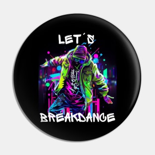 Man Dancing Breakdance On The Street In Graffiti Look Pin