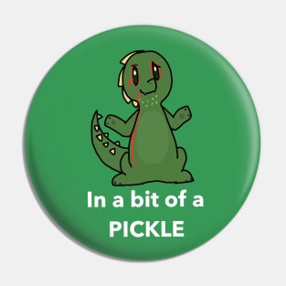 Pickle Dinosaur Pin