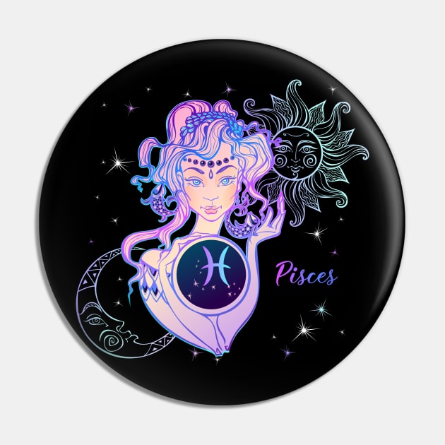 Pisces Astrology Horoscope Zodiac Birth Sign Gift for Women Pin by xena