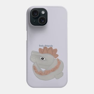 Simon the siilver Dino- The Scaly Friend's Collection Artwort By TheBlinkinBean Phone Case