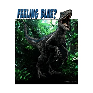 Feeling Blue-Jurassic world fan art character T-Shirt