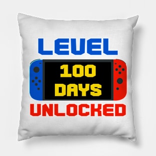 Level 100 Days Unlocked 100th Day of School Student Teacher Pillow