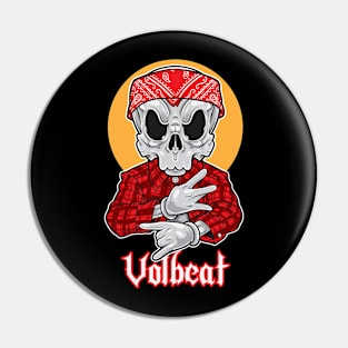 Skull Gangsta Volbeat Pin