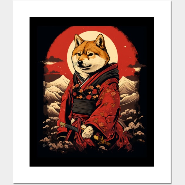 shiba Japanese Art Shiba Inu Ninja Ukiyo-e Anime Style Samurai Dog - Shiba Inu  Lovers - Posters and Art Prints | TeePublic