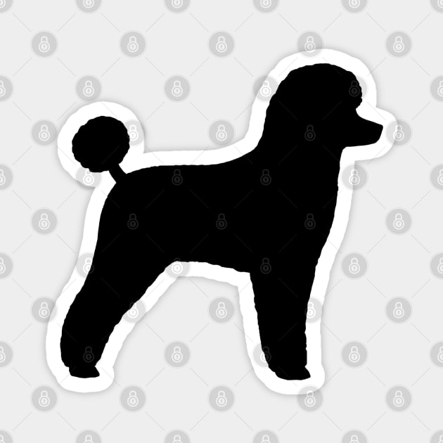 Black Toy Poodle Silhouette Magnet by Coffee Squirrel