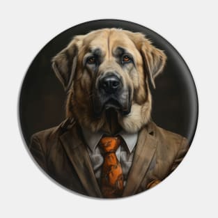 Anatolian Shepherd Dog in Suit Pin