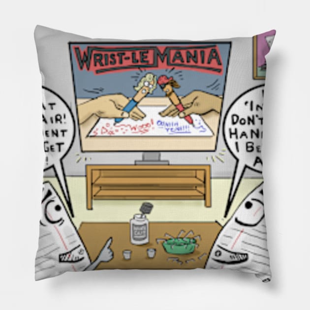 Paper View Fight Pillow by Nick Navatta