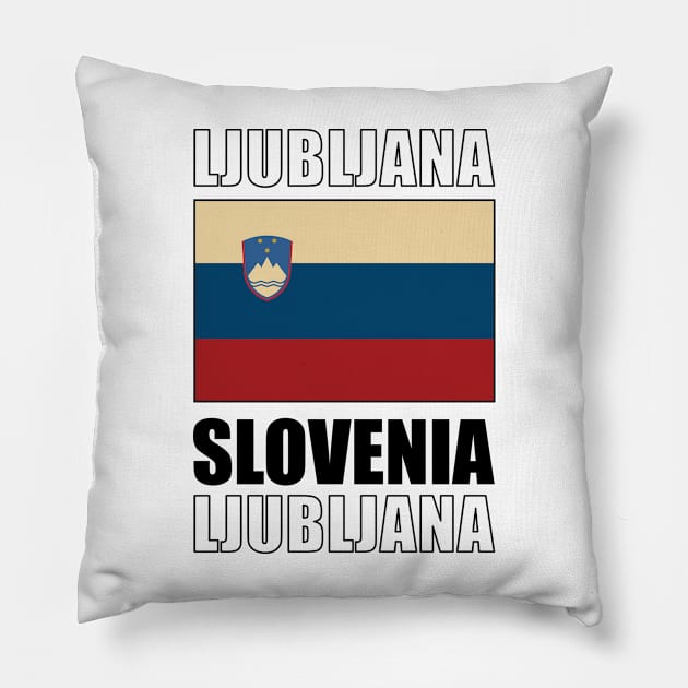 Flag of Slovenia Pillow by KewaleeTee