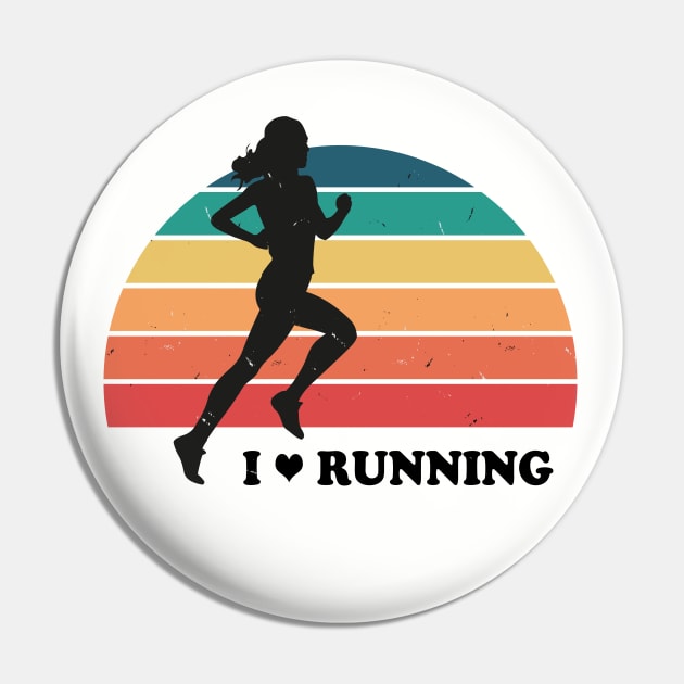 I love running Pin by Kingrocker Clothing