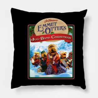 Funny Emmet Otters Jug Band Christmas Vintage Pillow