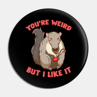 You're Weird But I Like It Cute Anteater Animal Pin