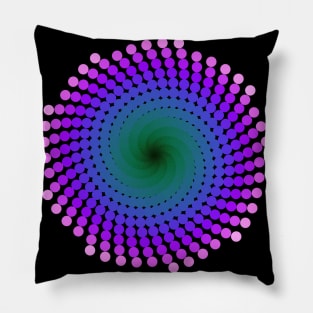 Whirlpool Spiral | Light Nebula Pink Blue Green Pillow