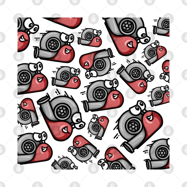 Turbo Snail - Red Sparkle Pattern by hoddynoddy