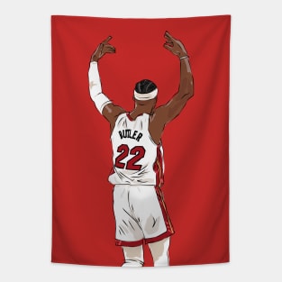 Jimmy Butler Celebration Sketch Tapestry