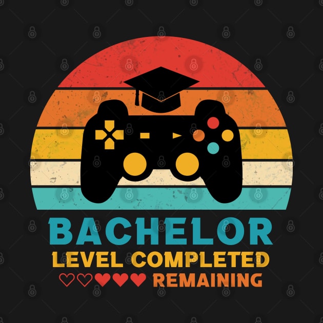 Retro Style Bachelor Level Completed Graduation by InfiniTee Design