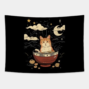 Cat Ramen Trends Tapestry