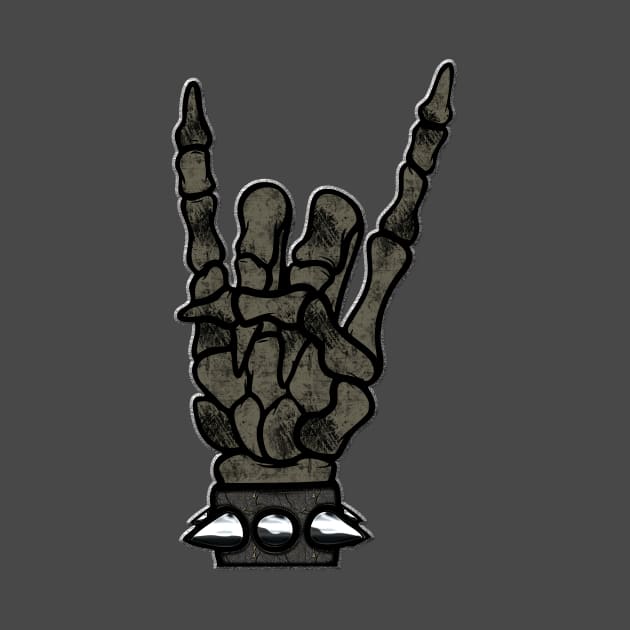 THROW UP THE HORNS black grunge Music TShirt TeePublic