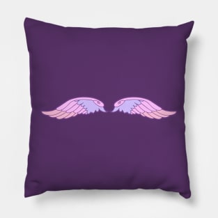 Pastel Pink Purple Wings Pillow