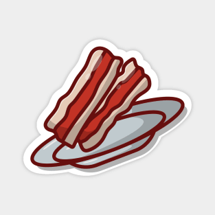 Bacon on a Plate Magnet