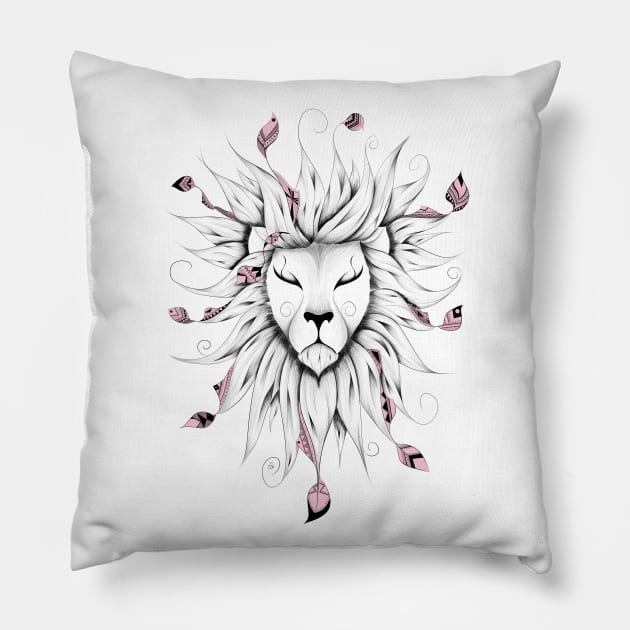 Poetic King Pink Pillow by LouJah69