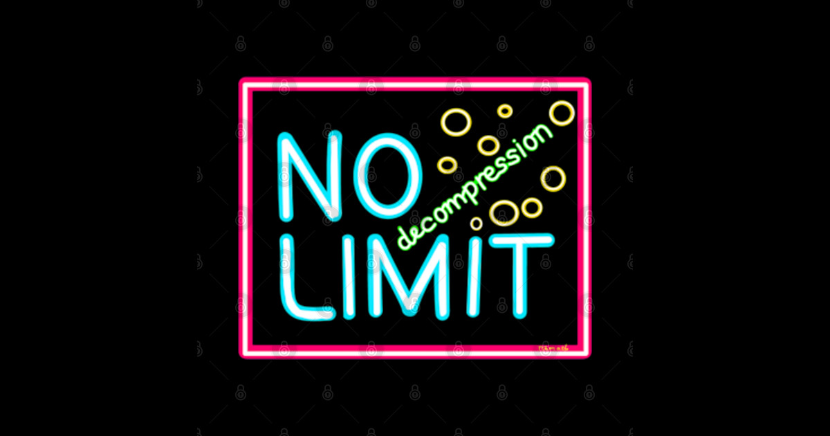 No limit neon sign NDL Scuba Diving TShirt TeePublic
