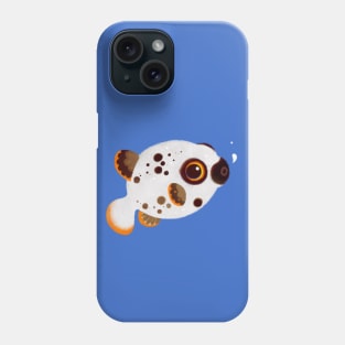 Black spotted puffer Phone Case