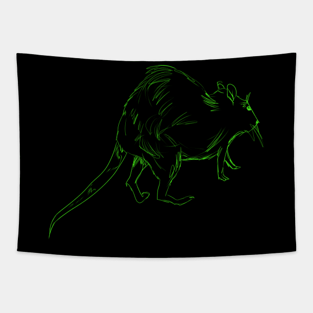 Sketch Rat Tapestry by Demonic cute cat