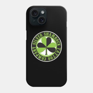 Silver Shamrock Tattoo Company Green Nautical Shamrock Logo Phone Case