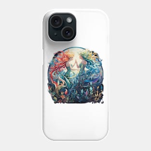 Duo of gorgeous ethereal mermaids Phone Case