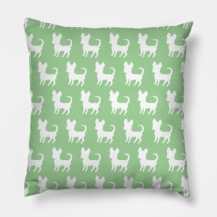 Chihuahua silhouette print (large) green Pillow