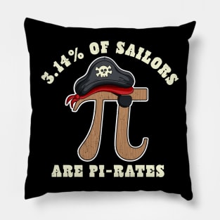 Pi Day Pirate 3.14% of Sailors are Pi Rates Math Geek Pillow