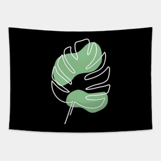 Monstera Line Art - 2 Tapestry