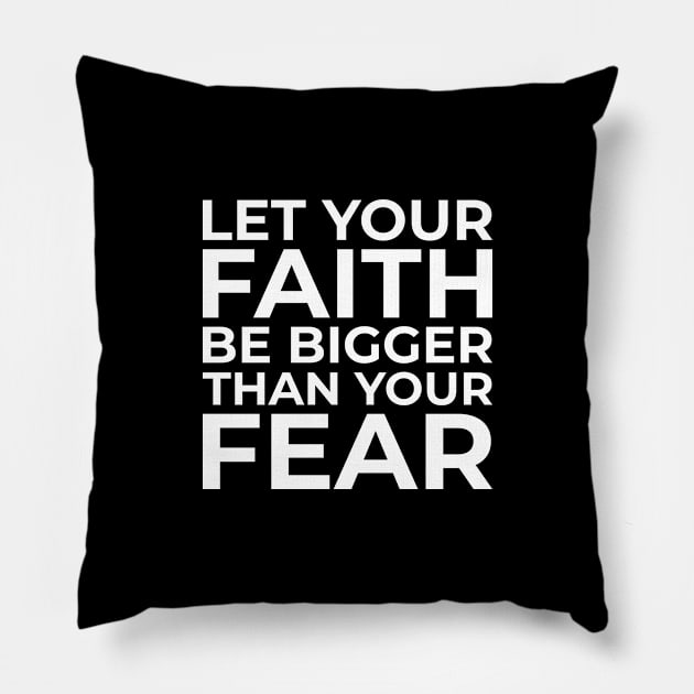 Islamic Quotes Faith Typography Pillow by Muslimory