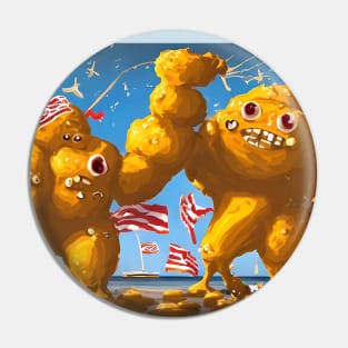 American Cheesy Meatball Monsters Storming the Beaches of Normandy Pin