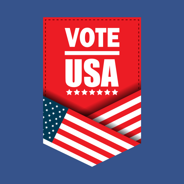 Vote USA Flag T-shirt by Daily Fashion
