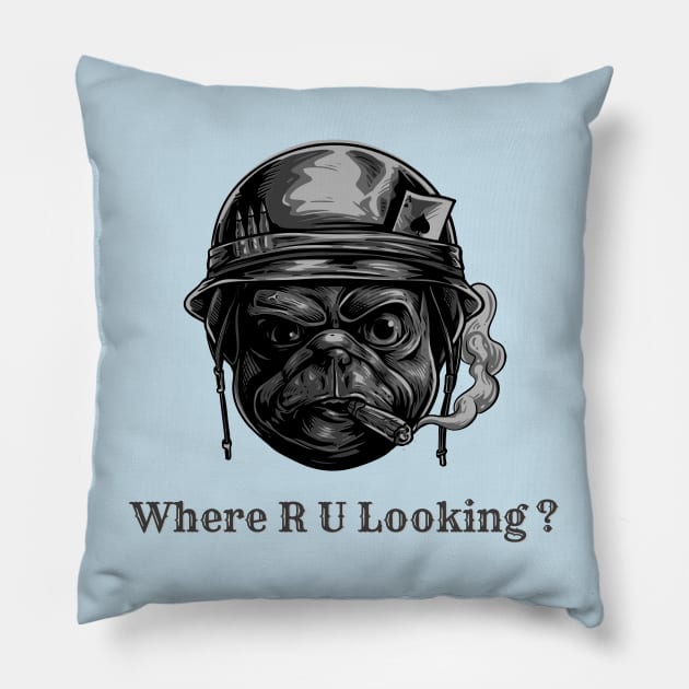 Where are you looking Pillow by Octagon