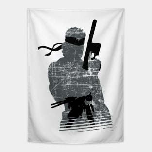 Solid Snake silhouette Tapestry