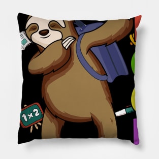 Dabbing Preschool Grade Sloth Back To School Pillow