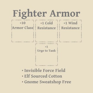 Fighter Armor: Role Playing DND 5e Pathfinder RPG Tabletop RNG T-Shirt