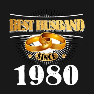 Best Husband Since 1980 38th 38 Years Wedding Anniversary T-Shirt