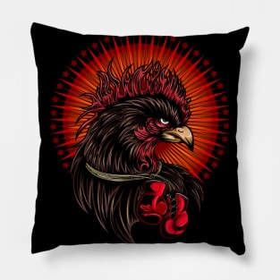 Boxing Rooster Pillow