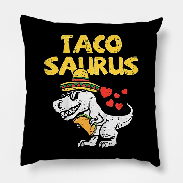 Taco Saurus Pillow by catalinahogan