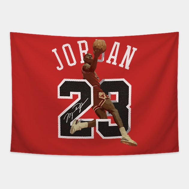 MJ23 Bulls Jersey 23 Tapestry by JigongNumpuk