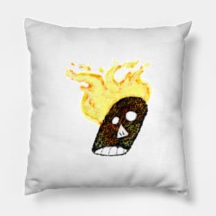 Flaming head Pillow