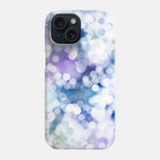 Winter background in blue, white and purple Phone Case